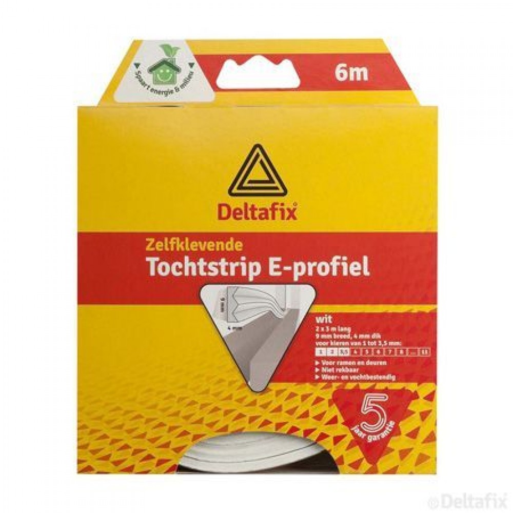 Tochtstrip e-profiel wit