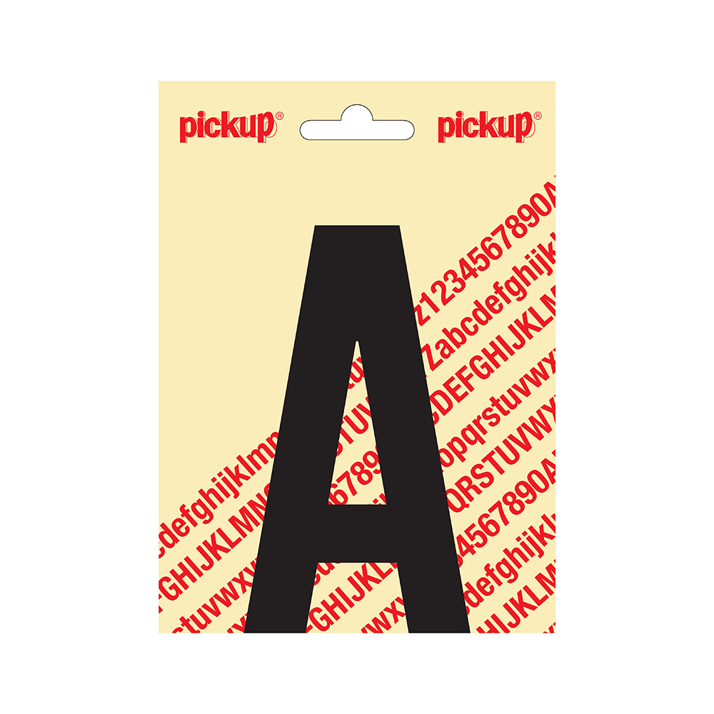 Pickup plakletter 120mm zwart nobel letter - A