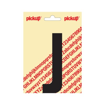 Pickup plakletter 120mm zwart nobel letter - J