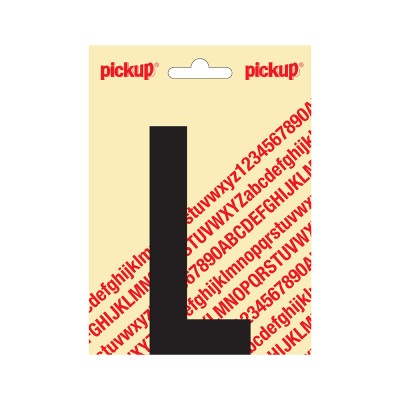 Pickup plakletter 120mm zwart nobel letter - L
