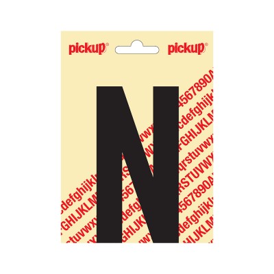 Pickup plakletter 120mm zwart nobel letter - N