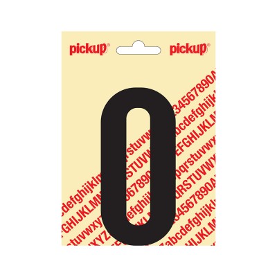 Pickup plakletter 120mm zwart nobel letter - O