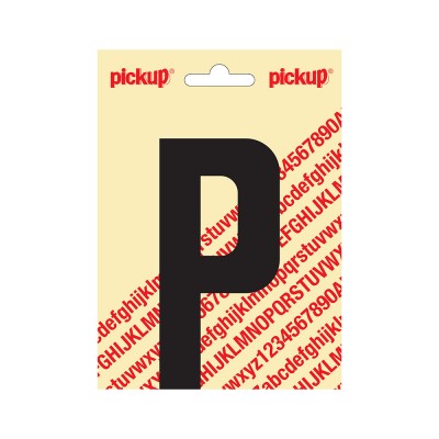 Pickup plakletter 120mm zwart nobel letter - P