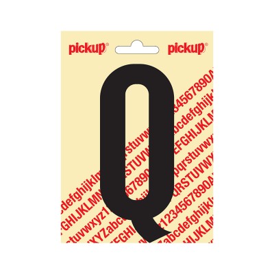 Pickup plakletter 120mm zwart nobel letter - Q