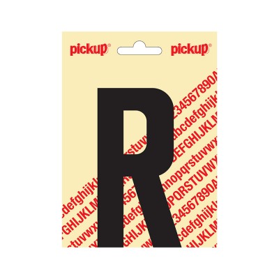Pickup plakletter 120mm zwart nobel letter - R