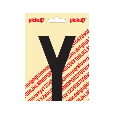 Pickup plakletter 120mm zwart nobel letter - Y