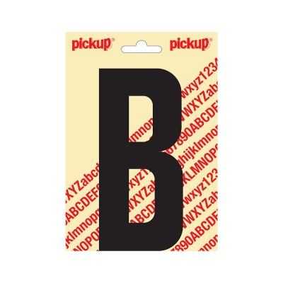 Pickup plakletter 150mm zwart nobel letter - B