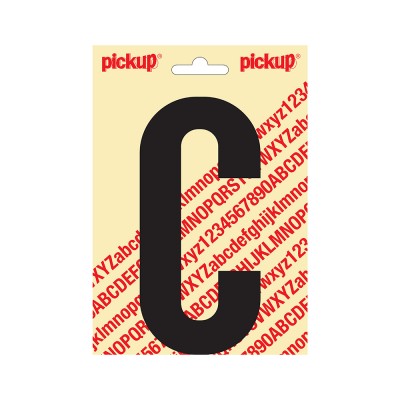 Pickup plakletter 150mm zwart nobel letter - C