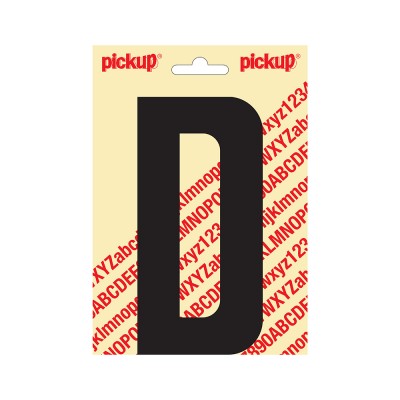 Pickup plakletter 150mm zwart nobel letter - D