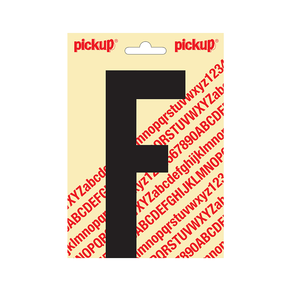 Pickup plakletter 150mm zwart nobel letter - F