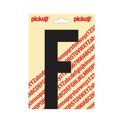 Pickup plakletter 150mm zwart nobel letter - F