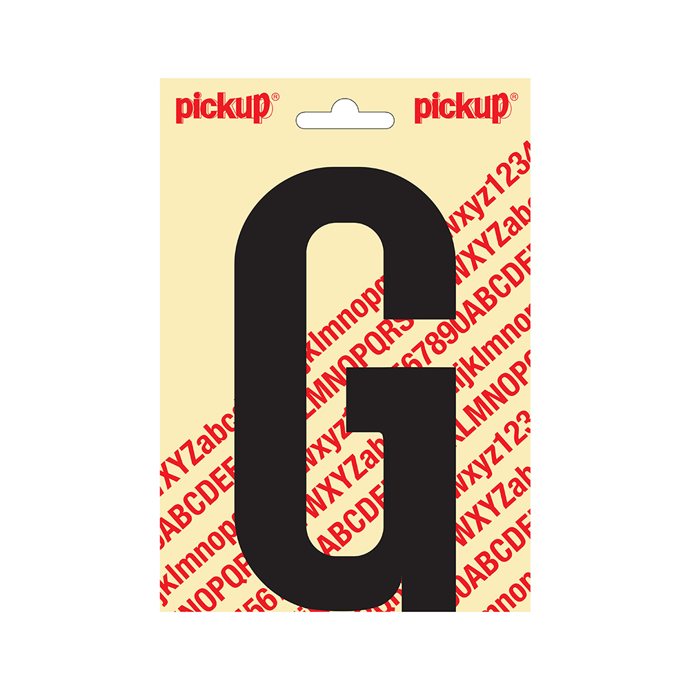 Pickup plakletter 150mm zwart nobel letter - G