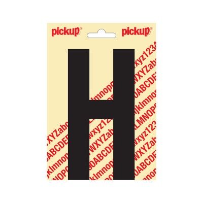 Pickup plakletter 150mm zwart nobel letter - H