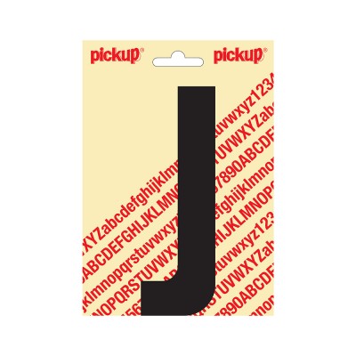 Pickup plakletter 150mm zwart nobel letter - J