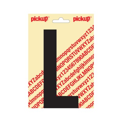 Pickup plakletter 150mm zwart nobel letter - L