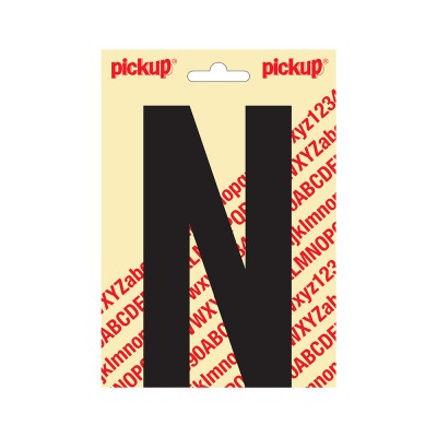 Pickup plakletter 150mm zwart nobel letter - N