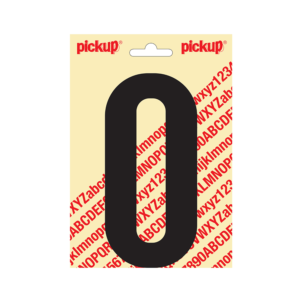 Pickup plakletter 150mm zwart nobel letter - O