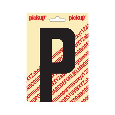 Pickup plakletter 150mm zwart nobel letter - P