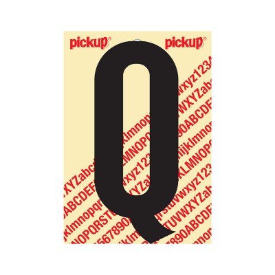 Pickup plakletter 150mm zwart nobel letter - Q