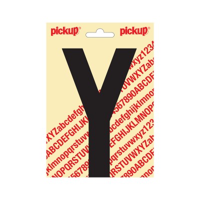 Pickup plakletter 150mm zwart nobel letter - Y