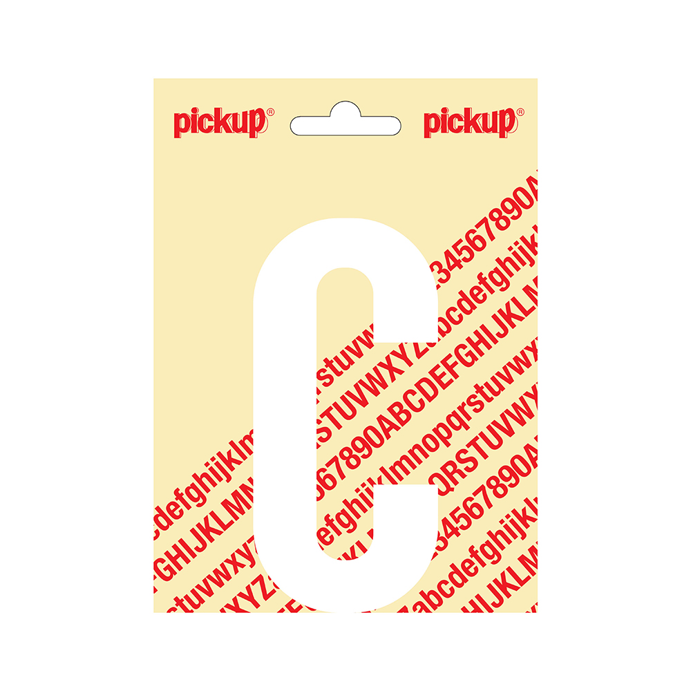 Pickup plakletter 120mm wit nobel letter - C