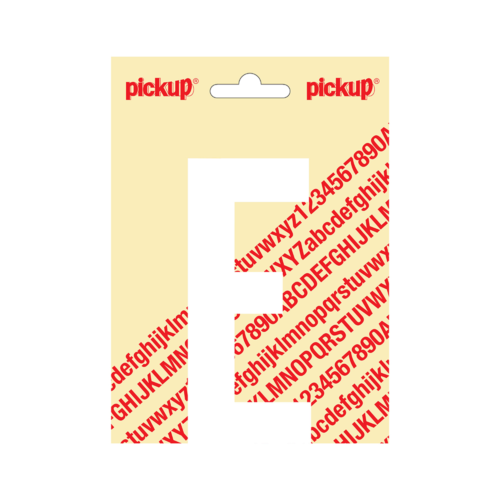 Pickup plakletter 120mm wit nobel letter - E