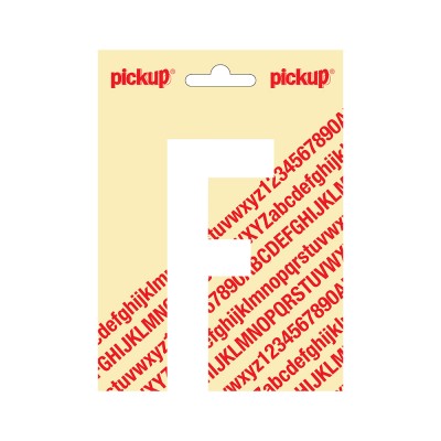 Pickup plakletter 120mm wit nobel letter - F