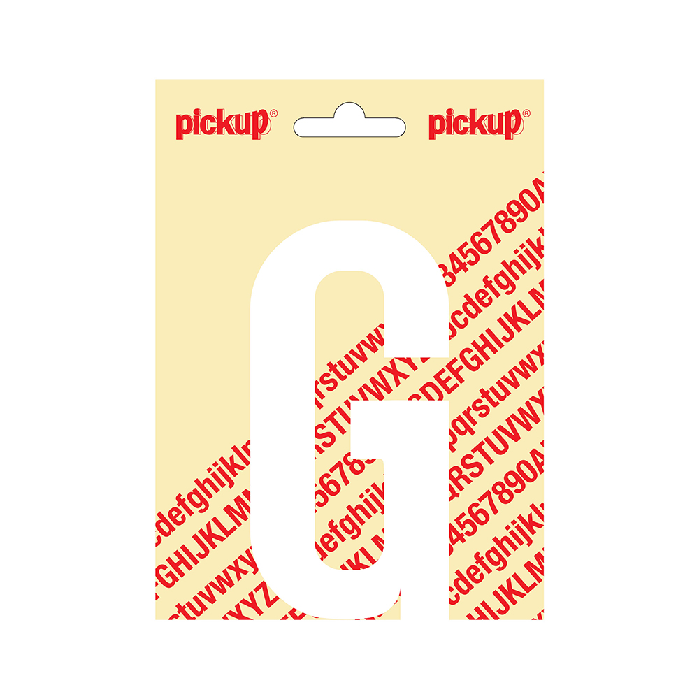 Pickup plakletter 120mm wit nobel letter - G