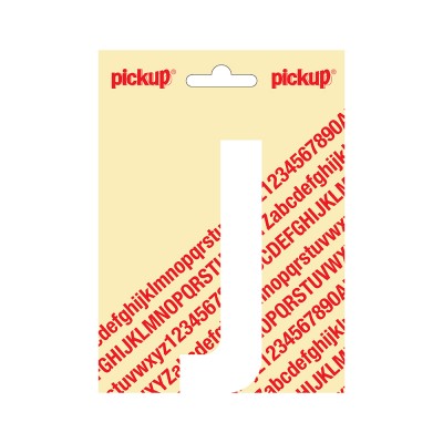 Pickup plakletter 120mm wit nobel letter - J