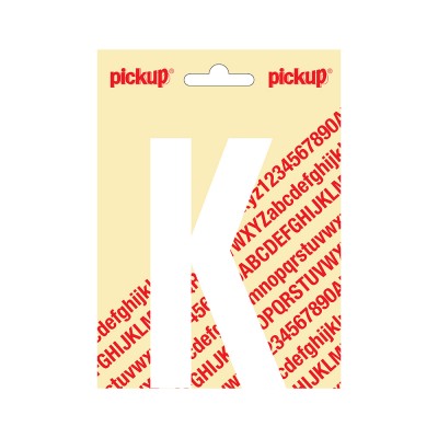 Pickup plakletter 120mm wit nobel letter - K