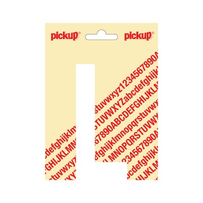 Pickup plakletter 120mm wit nobel letter - L