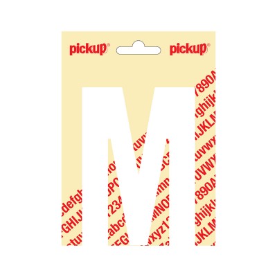 Pickup plakletter 120mm wit nobel letter - M