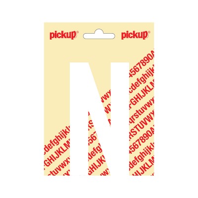 Pickup plakletter 120mm wit nobel letter - N