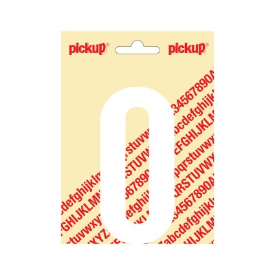 Pickup plakletter 120mm wit nobel letter - O