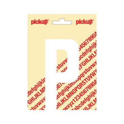 Pickup plakletter 120mm wit nobel letter - P