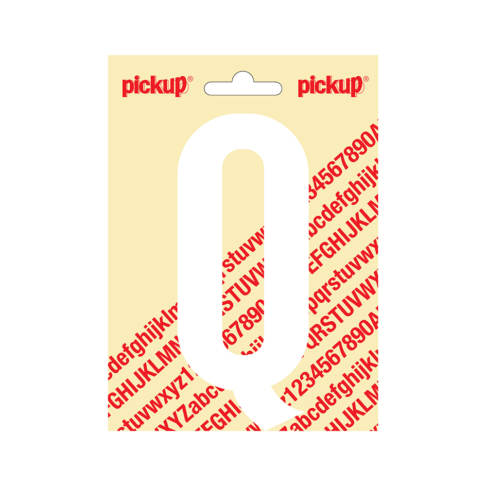 Pickup plakletter 120mm wit nobel letter - Q