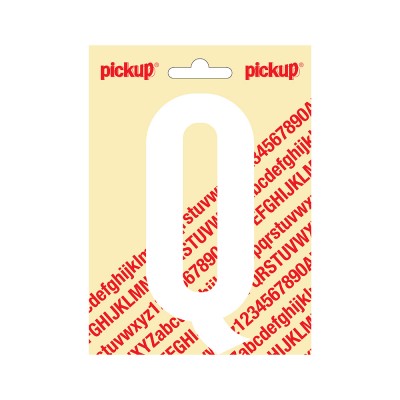 Pickup plakletter 120mm wit nobel letter - Q