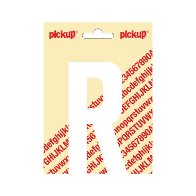 Pickup plakletter 120mm wit nobel letter - R