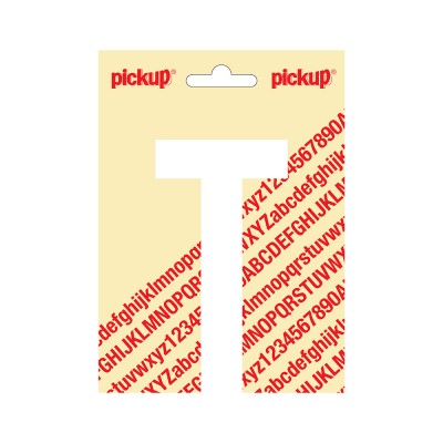 Pickup plakletter 120mm wit nobel letter - T