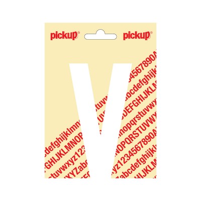 Pickup plakletter 120mm wit nobel letter - V