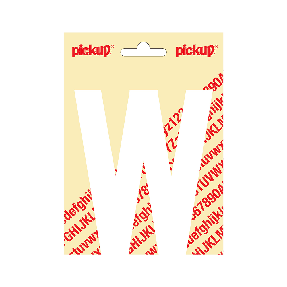 Pickup plakletter 120mm wit nobel letter - W