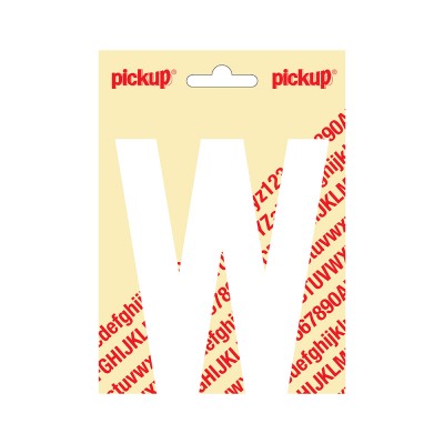 Pickup plakletter 120mm wit nobel letter - W