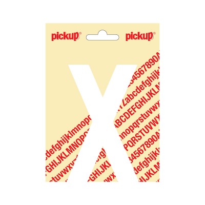 Pickup plakletter 120mm wit nobel letter - X