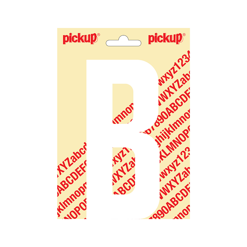 Pickup plakletter 150mm wit nobel letter - B