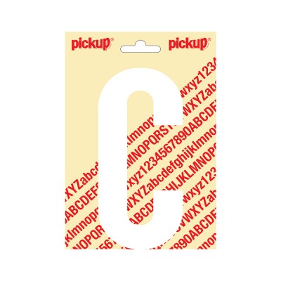 Pickup plakletter 150mm wit nobel letter - C