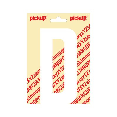 Pickup plakletter 150mm wit nobel letter - D