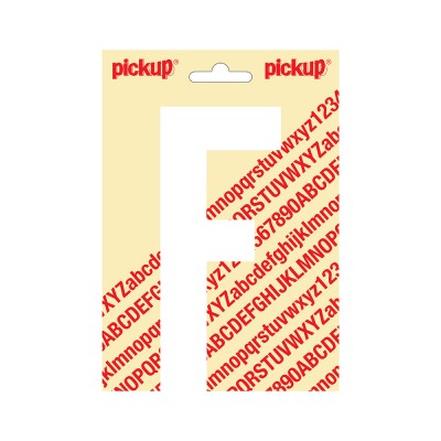 Pickup plakletter 150mm wit nobel letter - F