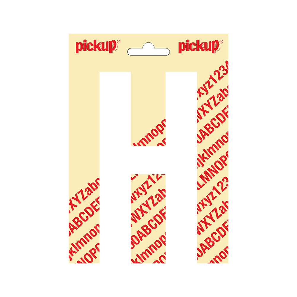 Pickup plakletter 150mm wit nobel letter - H