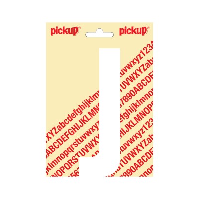 Pickup plakletter 150mm wit nobel letter - J