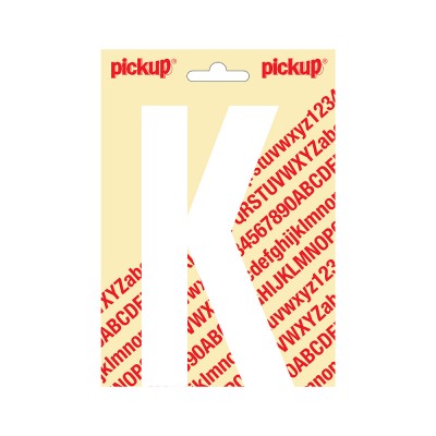 Pickup plakletter 150mm wit nobel letter - K